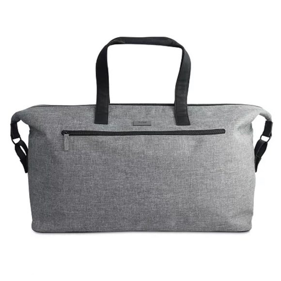 NWOT Hugo Boss Weekender Duffle Bag Unisex Large Travel Gray Black Crossbody - Picture 1 of 15